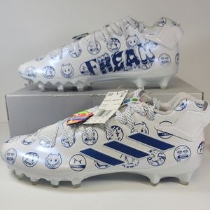 Adidas Men's Size 14 Freak 22 Big Mood Football Cleats White Blue GZ6902 New